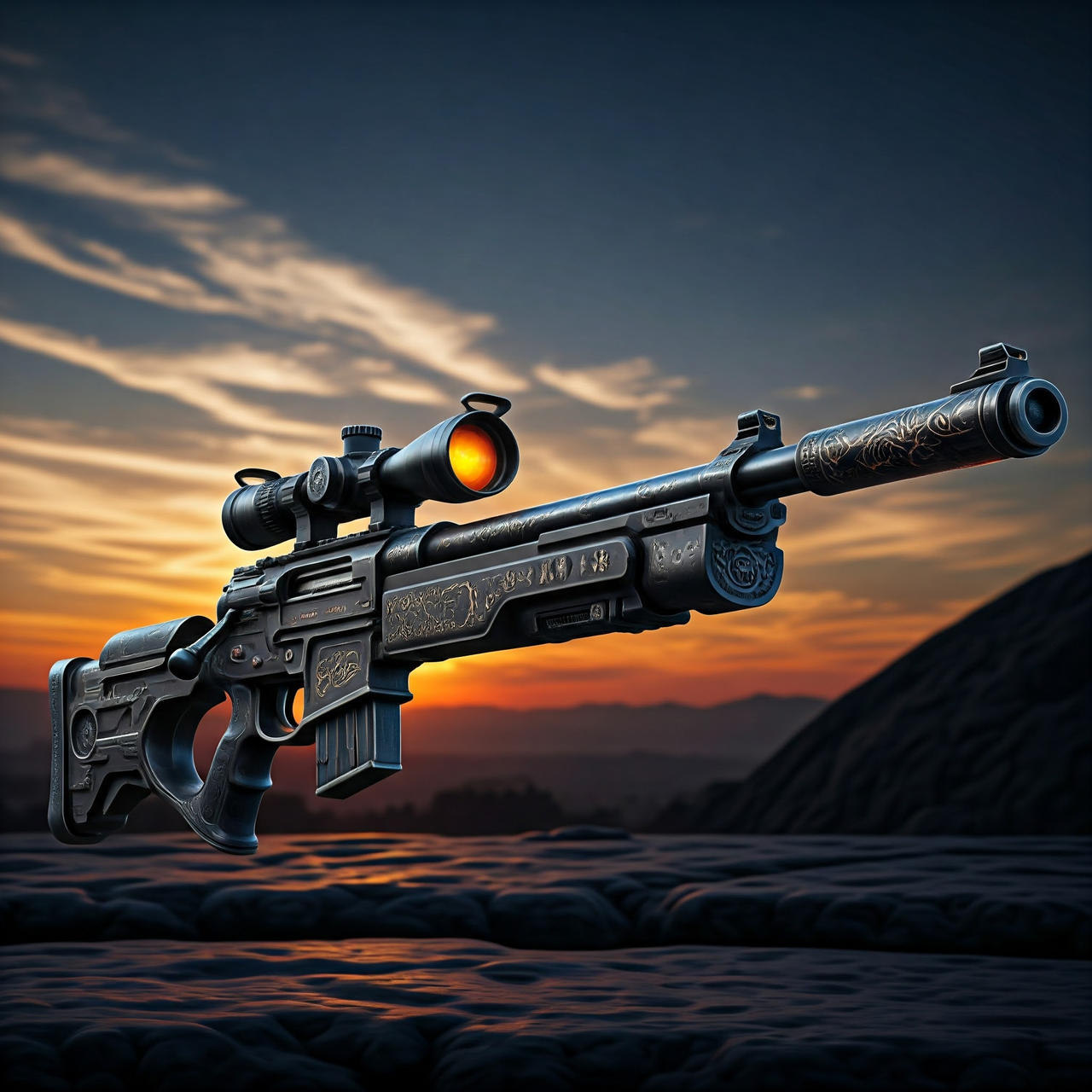 Fantasy Rifles Deviantart Fantasy sniper rifle by VampireAp on DeviantArt