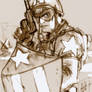 Captain America sepia tones