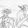 Celestia vs. Grogar - Sketch