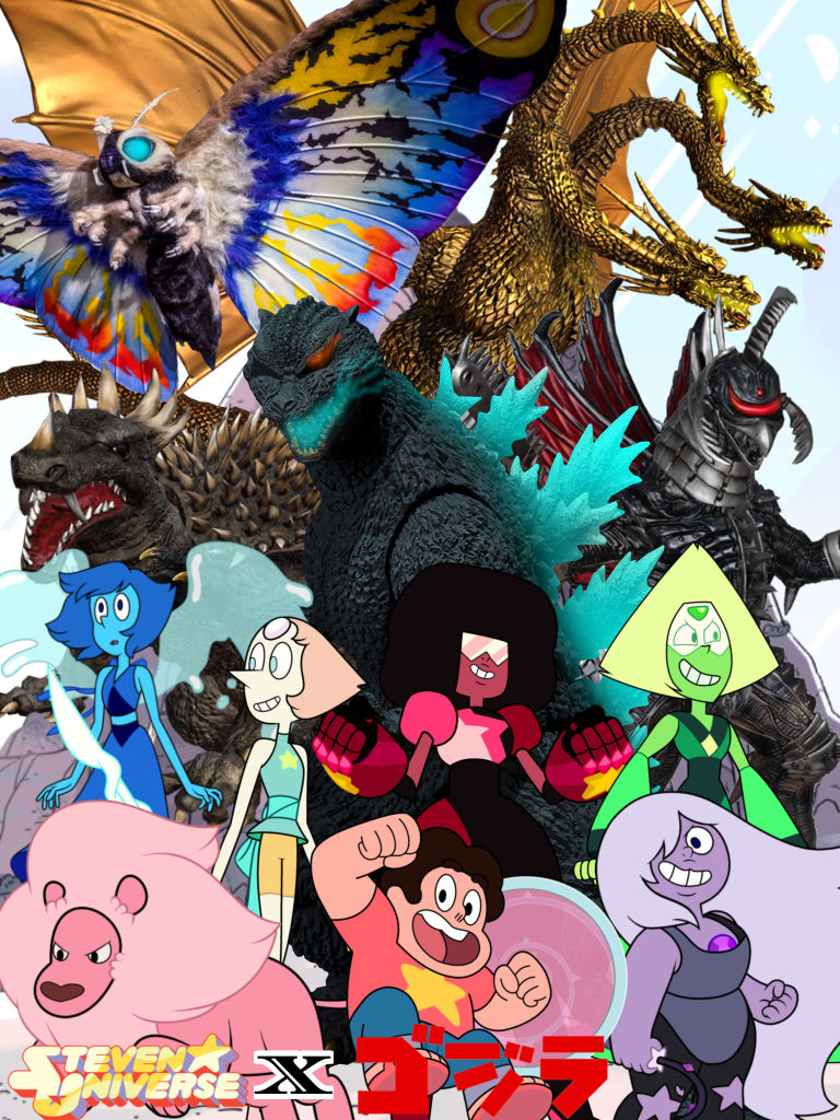 Godzilla Rosa Steven Steven Universe meet GODZILLA by RayquazaJrex on DeviantArt