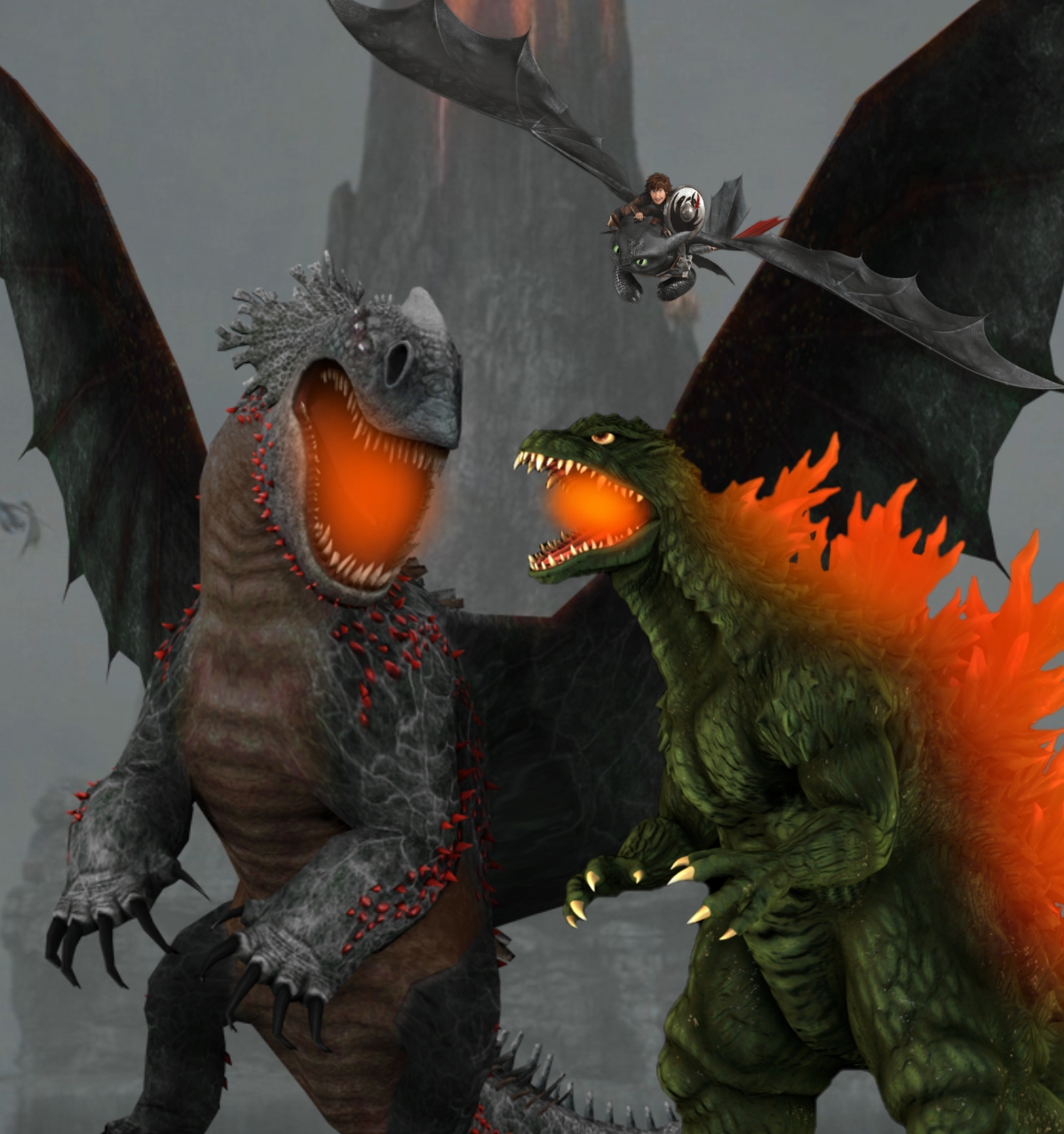 Red Rage Godzilla Godzilla 2000 vs Red Death by RayquazaJrex on DeviantArt
