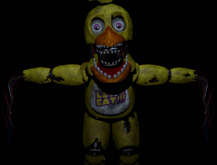 fnaf Withered Chica - Ethgoesboom Chica The Chicken, HD Png