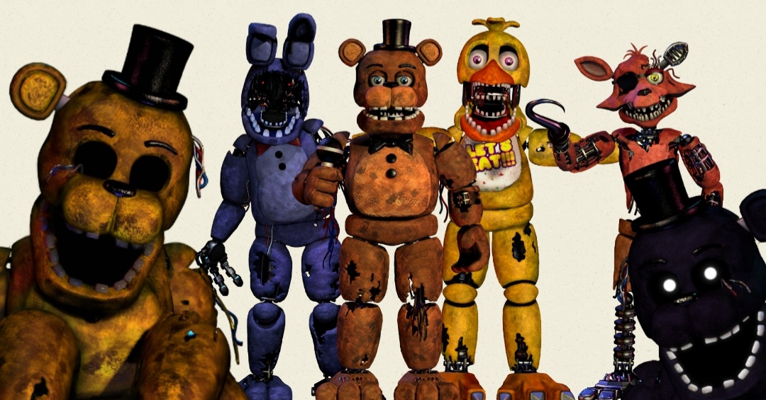 Fnaf 1 Withered ANimatronics by Lukisev on DeviantArt