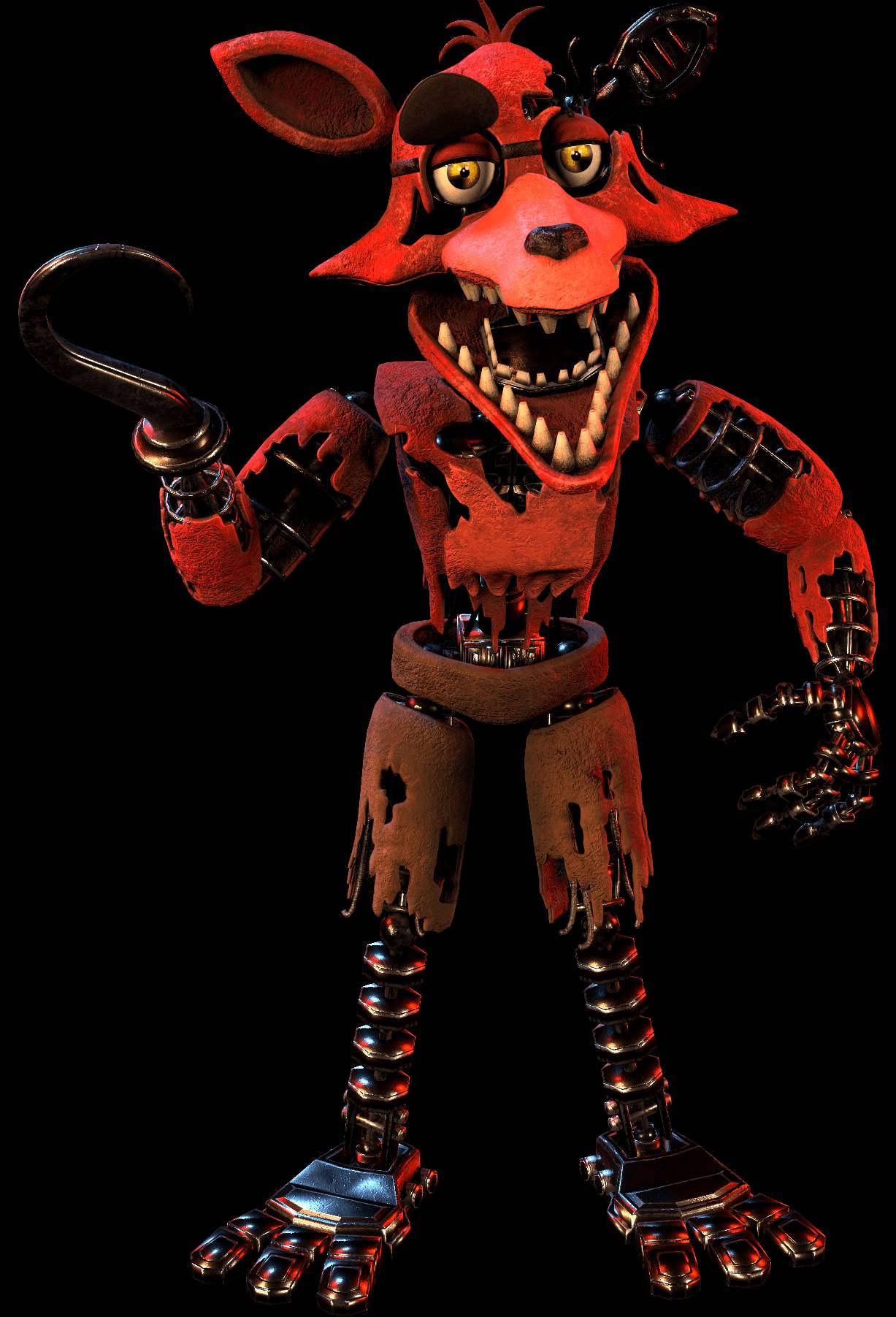 Withered Foxy AR Retexture (Fanmade, extra renders and credits in the  comments) : r/fivenightsatfreddys