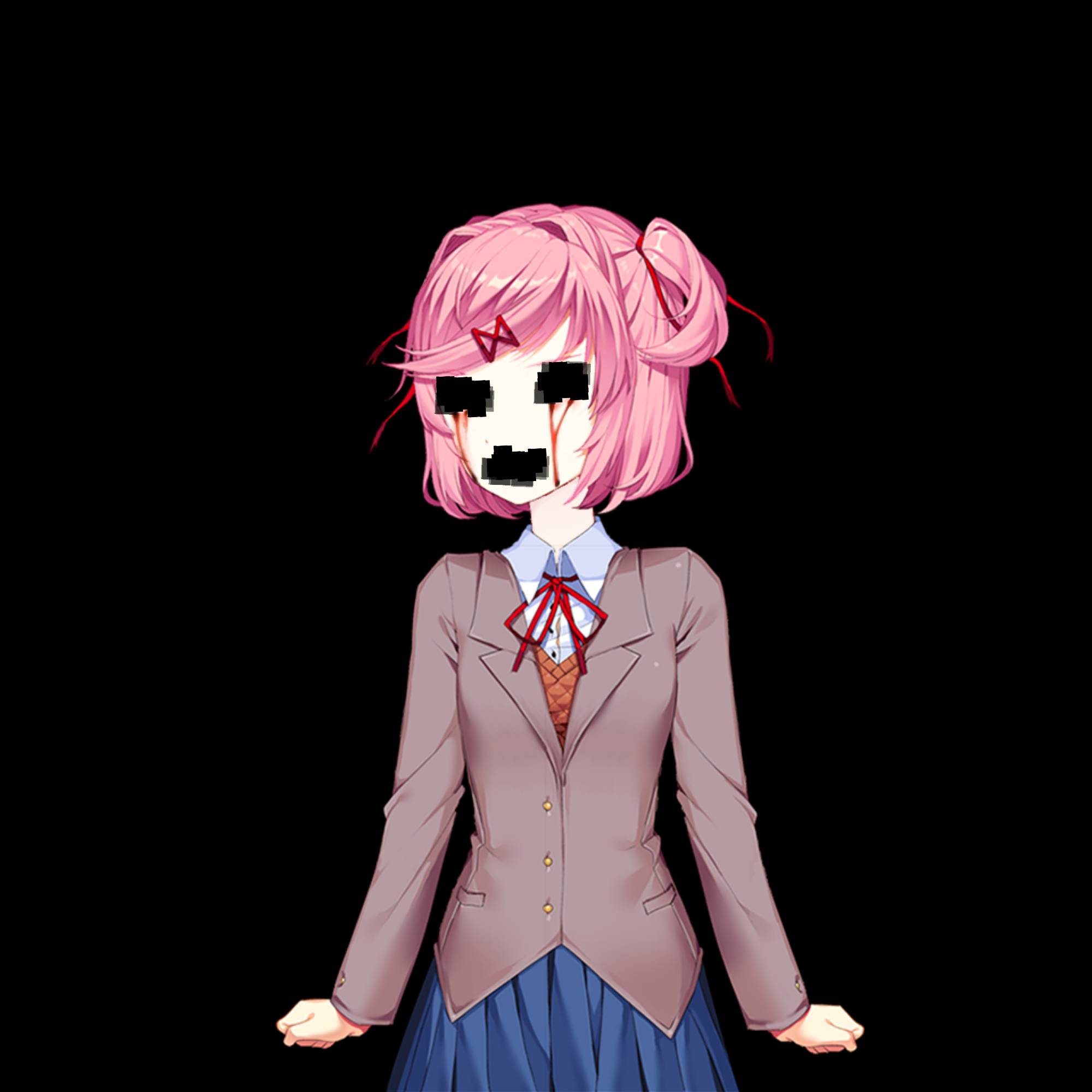 Natsuki Exploded Natsuki Sprite 16 (DDLC) by ChrisAImDead on DeviantArt