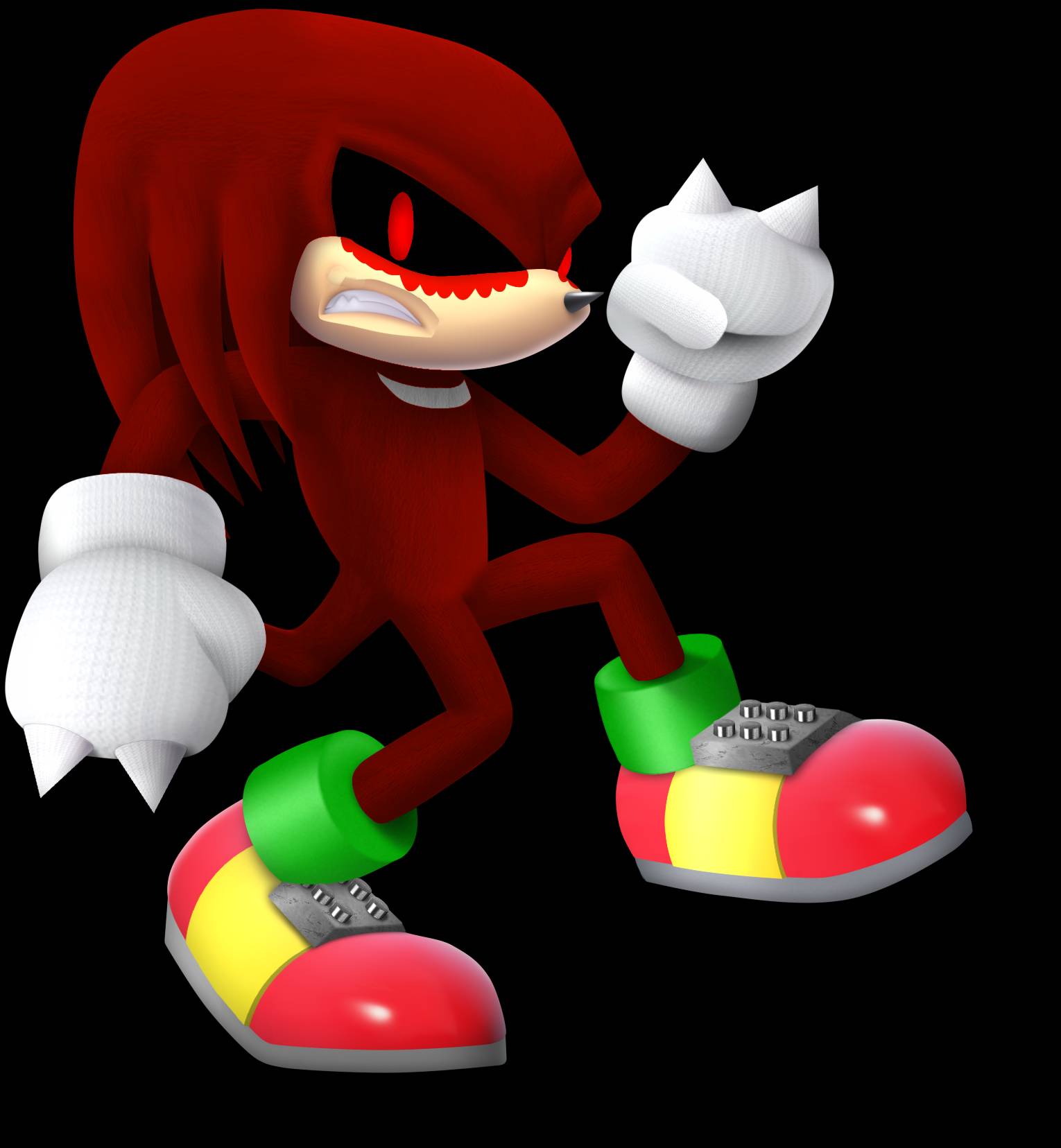 Knuckles.EXE Render by ChrisAImDead on DeviantArt