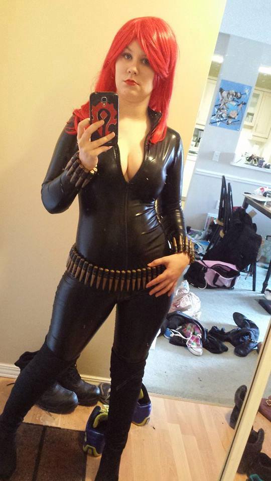 black widow with wig.