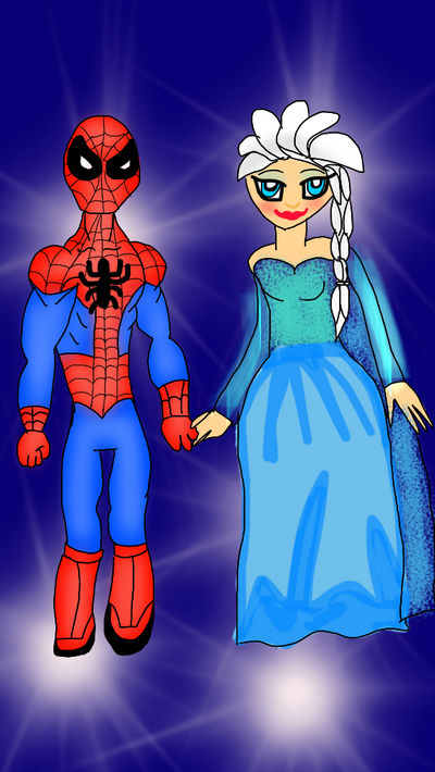 Elsa and Spider Man by JennaBunnies on DeviantArt