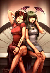 Morrigan and Chun Li