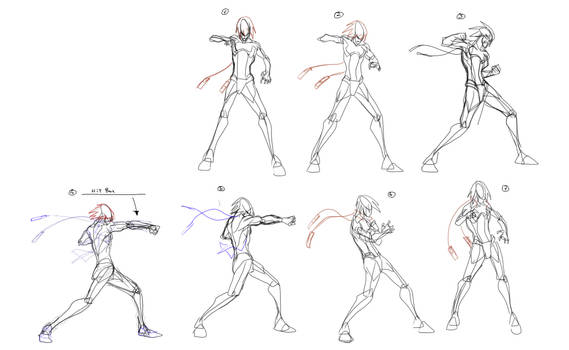 Medium Punch - Animation frames.