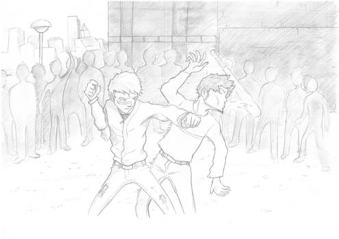 School yard fighting