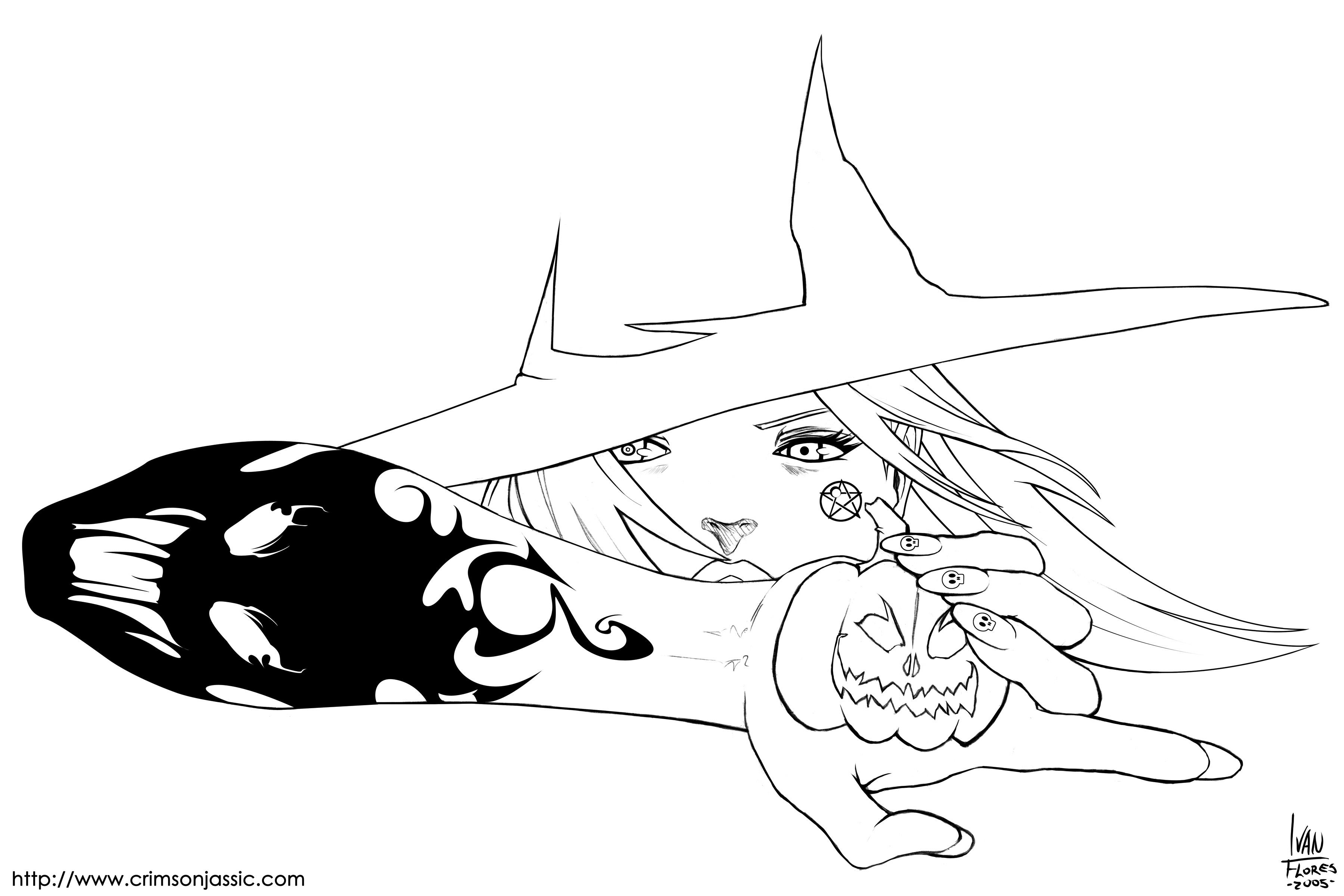 Halloween Witch - Lineart