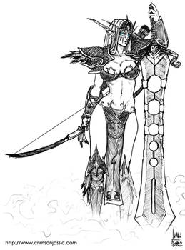 Night Elf Warrior Sketch