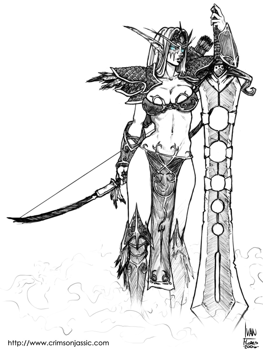 Night Elf Warrior Sketch