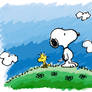 SNOOPY AND WOODSTOCK.