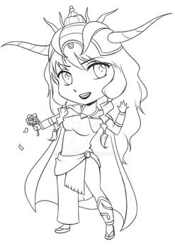 2012 - Final Fantasy 2 Hilda Lineart Preview