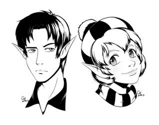 Carley and Cyrail Portraits by Otakatt