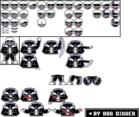 Transparent Sans Sprite Png - Sans Face Sprite Sheet, Png Download