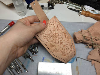 Tooled Leather Pouch -WIP