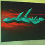 Nego 3D graffiti on canvas