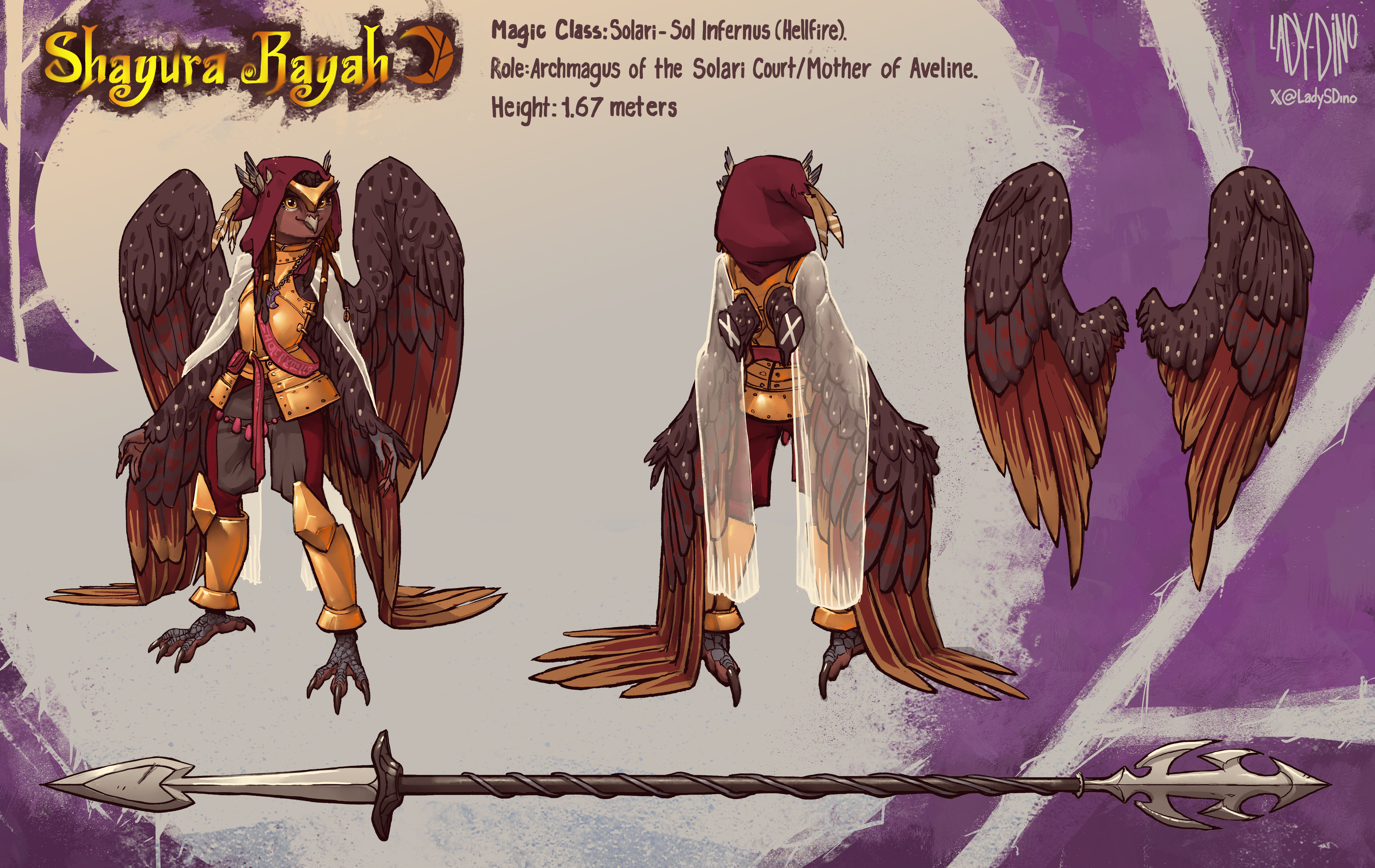 Shayura Rayah character sheet