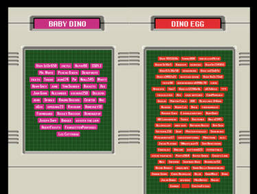 Baby Dino and Dino Egg - Aknowlegement Page