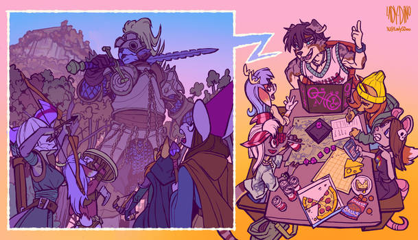 Angel OCs Dnd session Comic Stripe