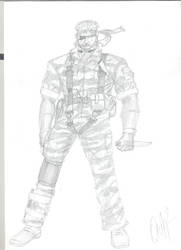 Snake(MGS3) Full Body Sketch