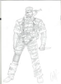 Snake(MGS3) Full Body Sketch