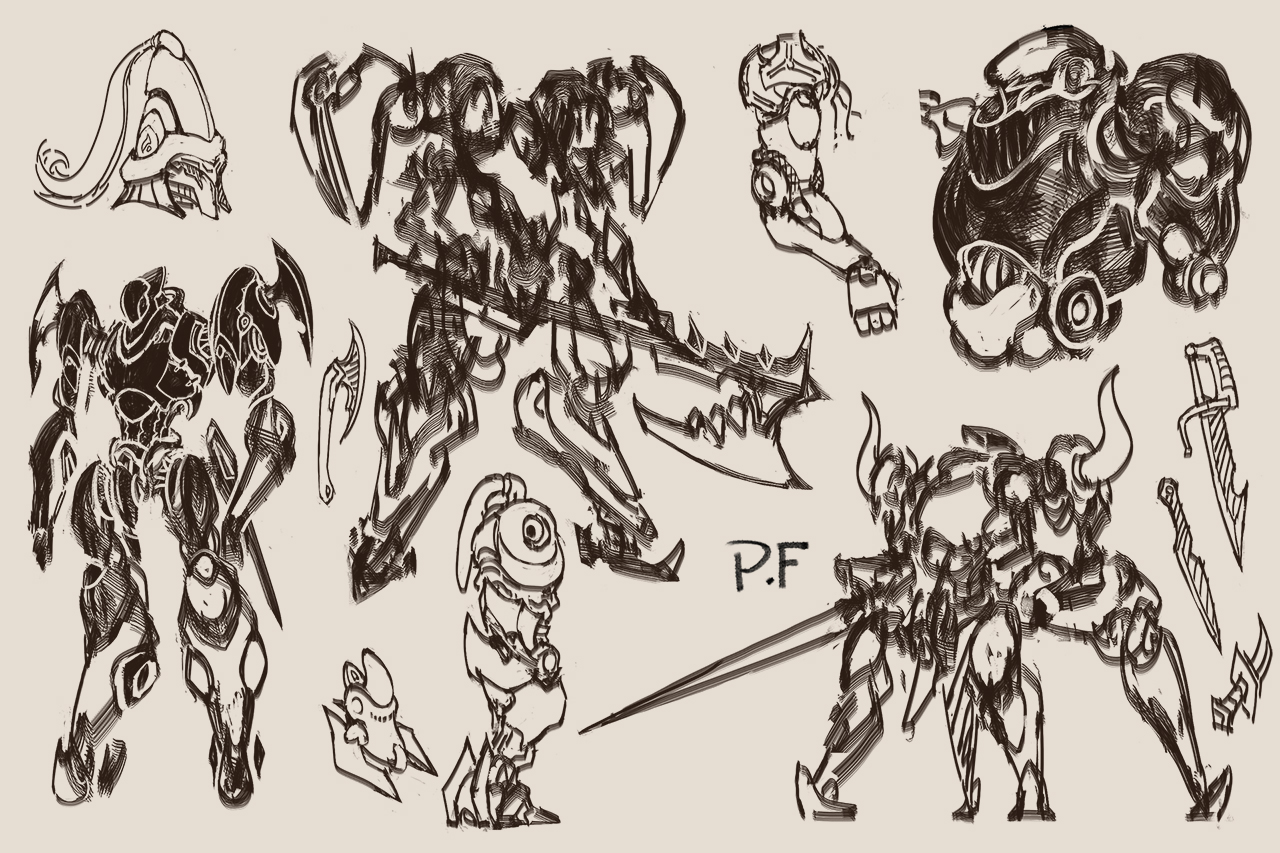 Mech Sketches 241130 by kingmaxii on DeviantArt