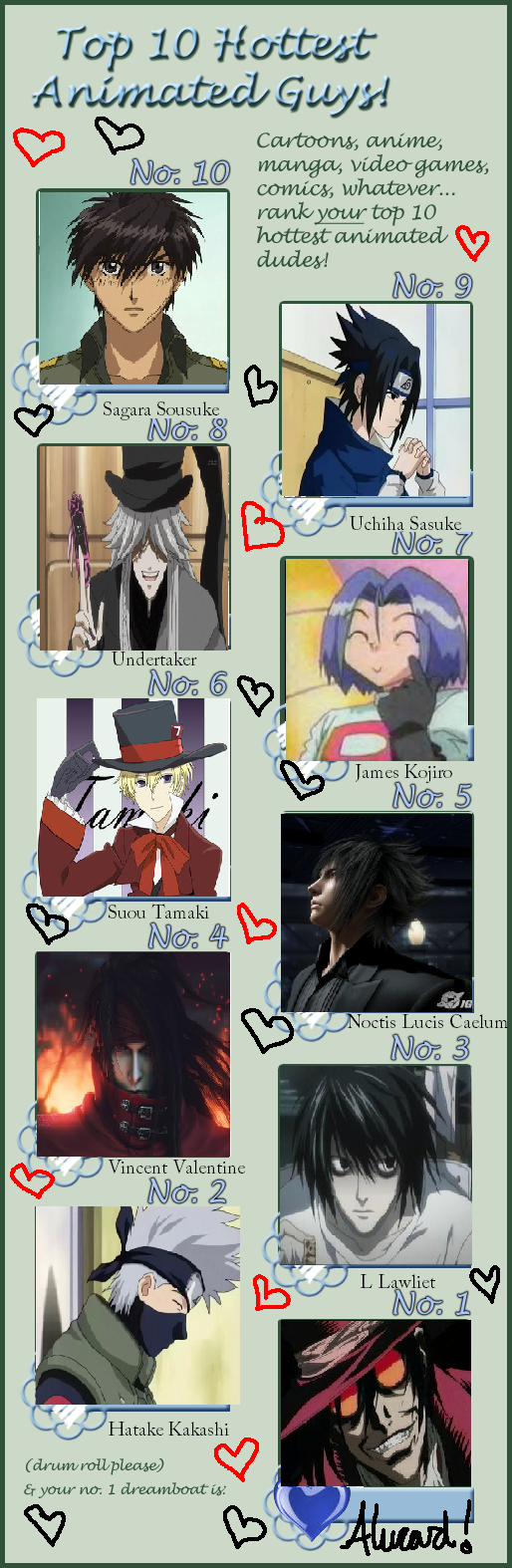 Top 10 Hottest Anime Guys EVER by StarCrossedPsycho on DeviantArt Top 10 Hottest Anime Guys EVER by StarCrossedPsycho on DeviantArt