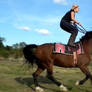 Standing On A Horse's Back Cantering