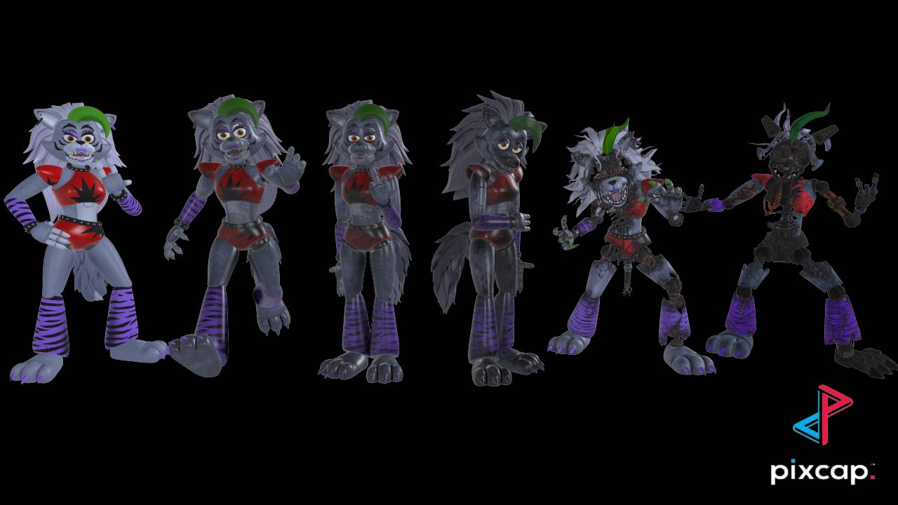 Frozen Roxanne Wolves Roxanne Wolf ALL designs by RoxanneTheArtist945 on DeviantArt