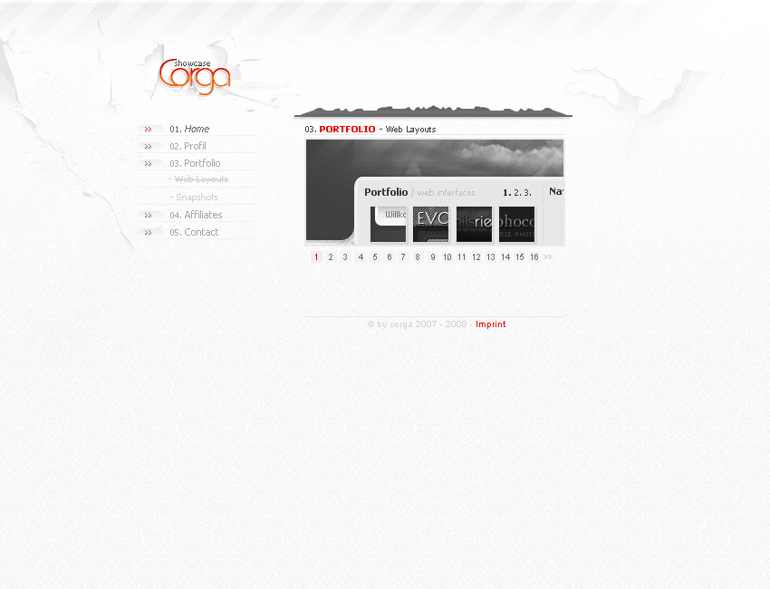 corga.Showcase - clean white