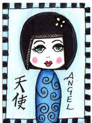 kokeshi doll ANGEL ATC