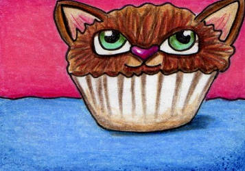 kitty cupcake atc