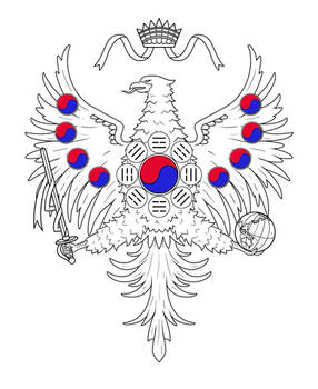 Korean Empire Coat of Arms Lineart