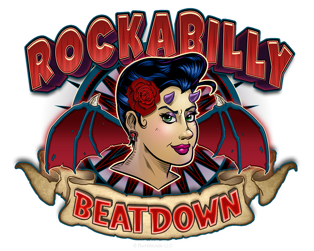Rockabilly Beatdown, official game logo by SuperEdco