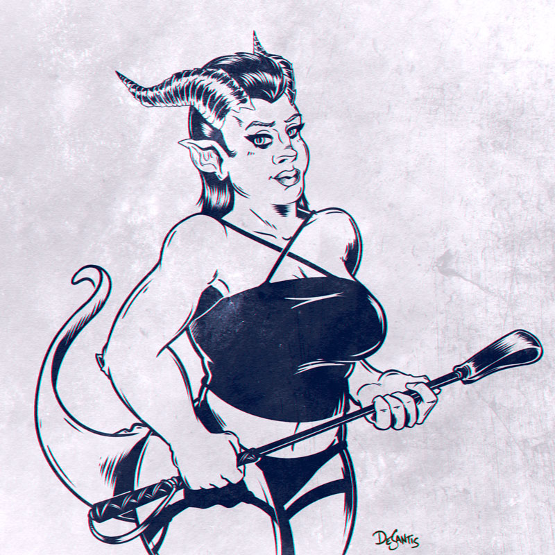 Demoness with Riding Crop by SuperEdco