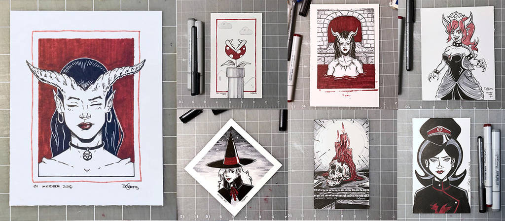 Inktober 2018 Week 1 by SuperEdco