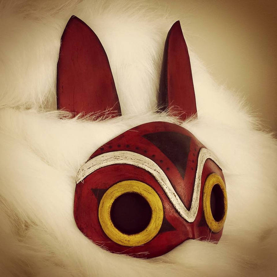 Mononke Mask Princess Mononoke Mask and Ears by galacticat on DeviantArt
