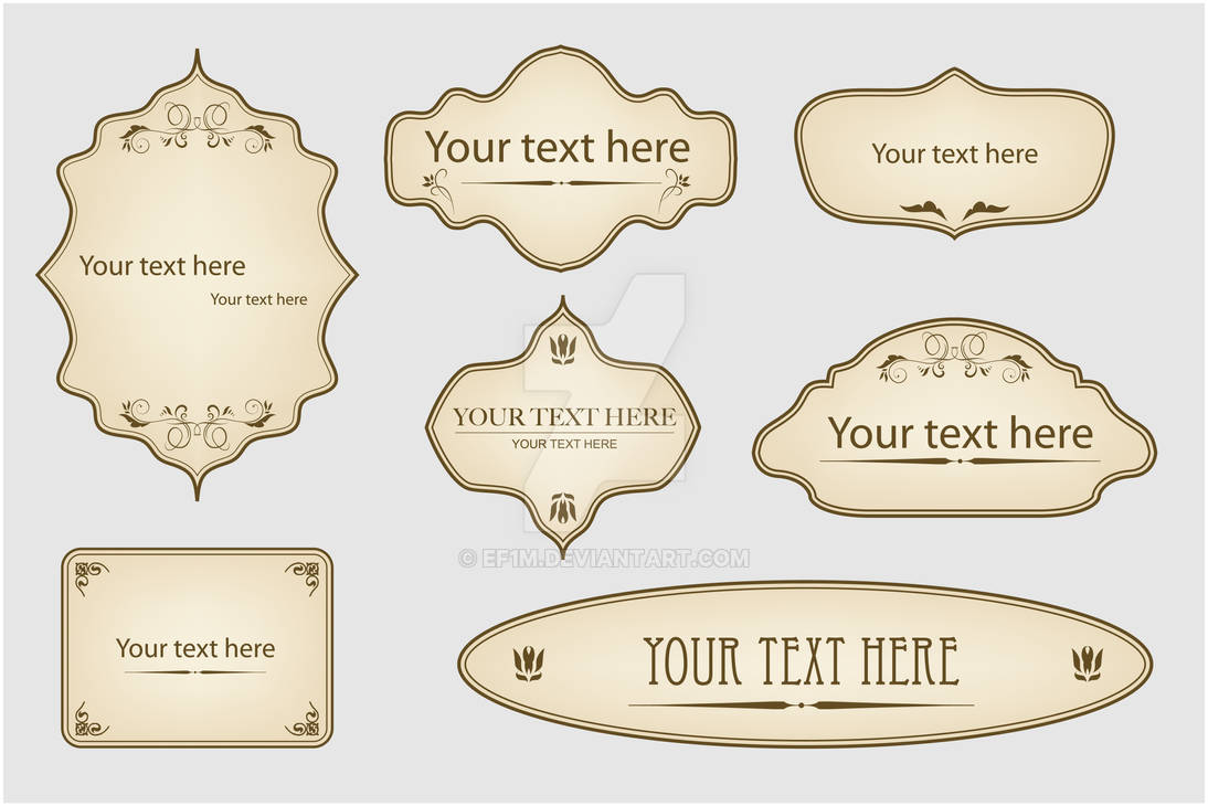 Set of vintage labels by Ef1m on DeviantArt
