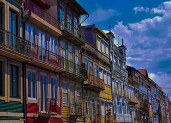 Colourful houses.