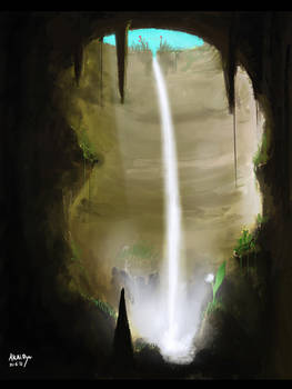 Waterfall in Cave
