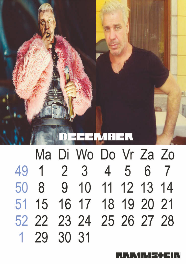 december of till lindemann calendar by premium-eagle on DeviantArt