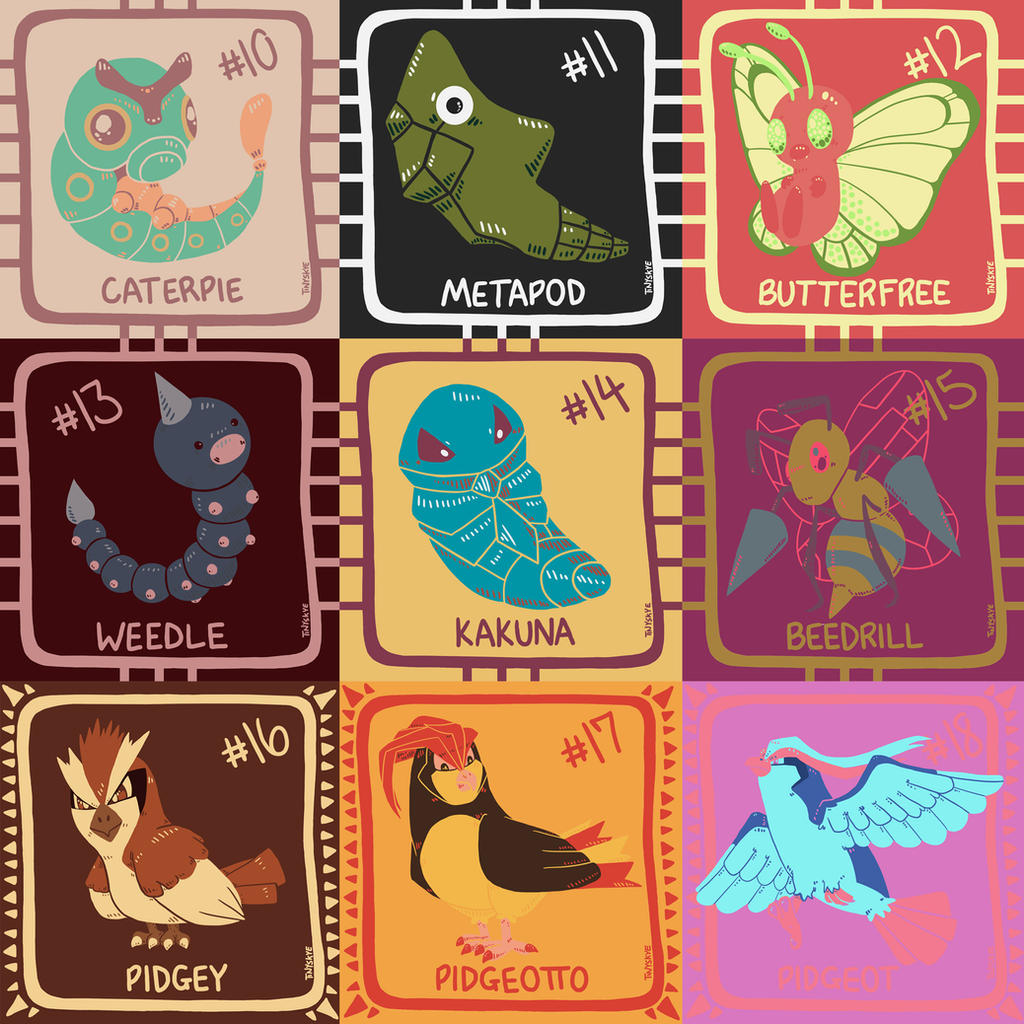 Pokemon Color Palette Challenge 10-18 by TinySkye on DeviantArt