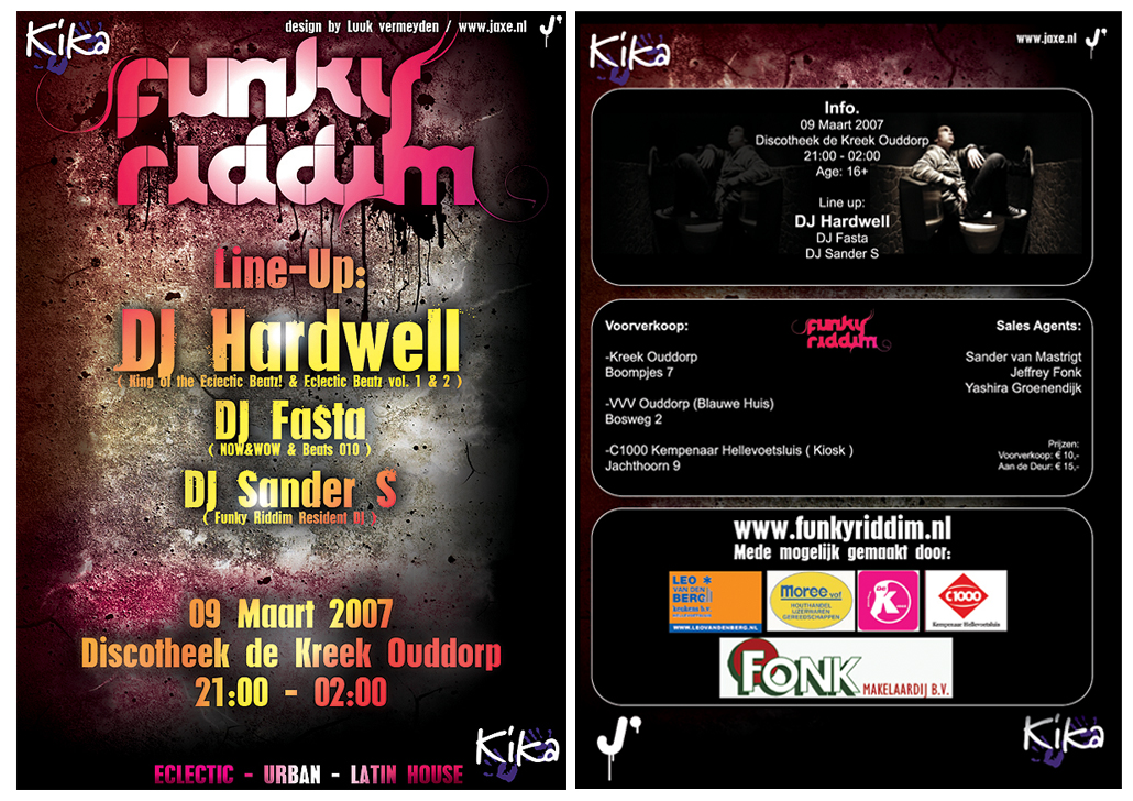 FUNKY RIDDIM flyer front+back