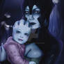 Benezia and Liara
