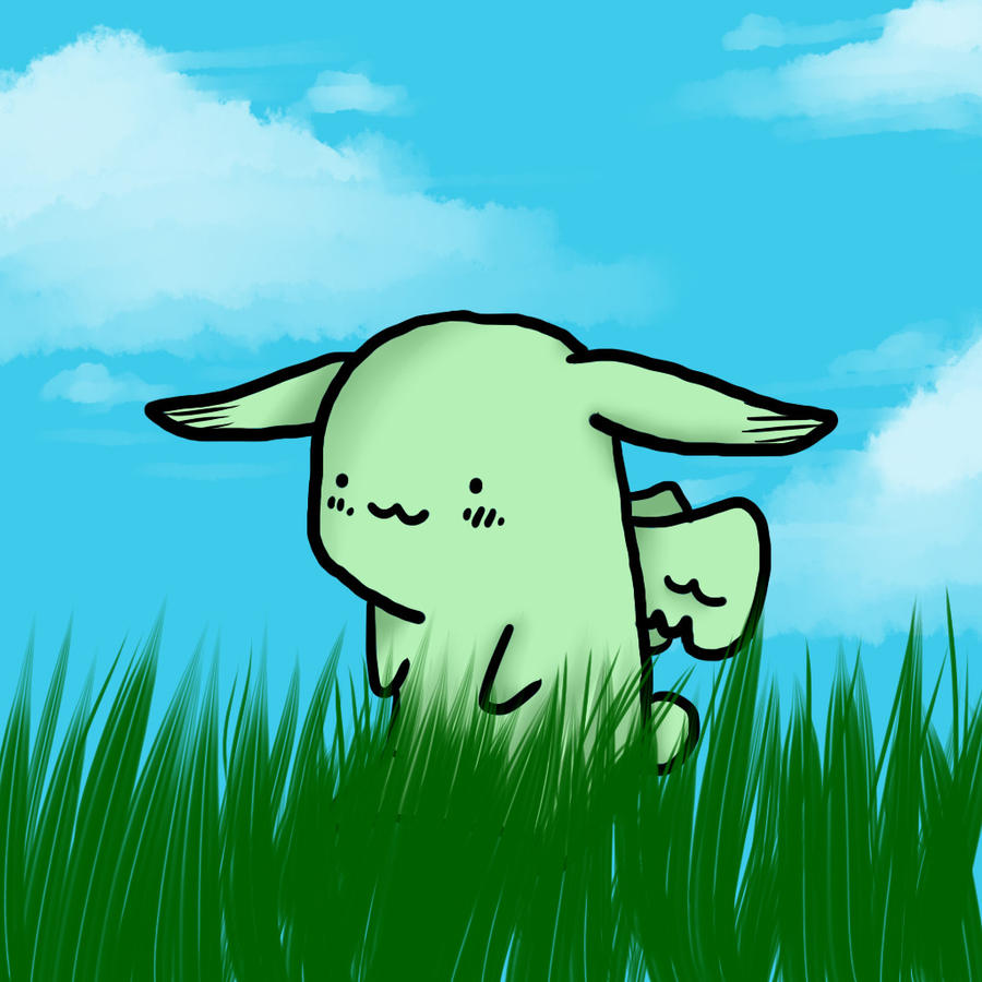 Flying Mint Bunny by Pencil13 on DeviantArt