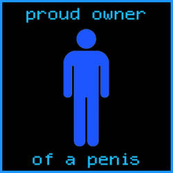 Proud Owner of a Penis, black